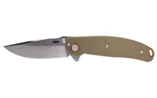 CRKT 2471 Butte  3.36 Folding Plain Stonewashed D2 Steel Blade/OD