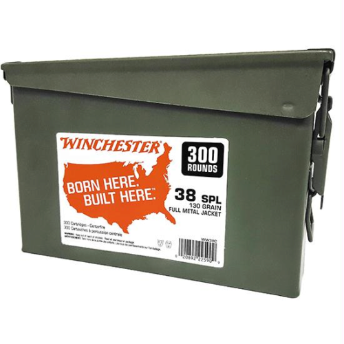 Winchester Ammo WW38C USA Ammo Can 38 Special 130 gr Full Metal J