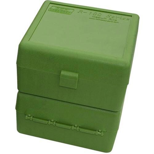 MTM Case-Gard RS10010 Ammo Box Flip-Top 223 Rem 204 Ruger Green P