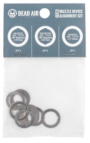 Dead Air DA001 Shim Kit  1/2-28 tpi 3 Different Shim Thicknesses