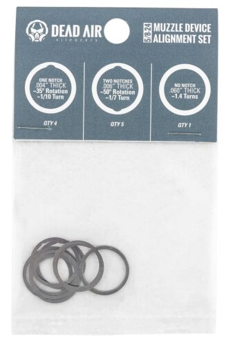 Dead Air DA002 Shim Kit  5/8-24 tpi 3 Different Shim Thicknesses