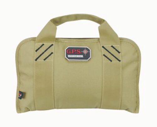 GPS Bags 1308PCT Double Pistol Case Tan Nylon w/ Visual ID Storag