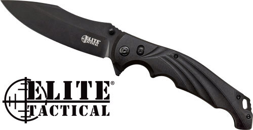 Master Cutlery Elite Tactical Conqueror Folding Knife Black
