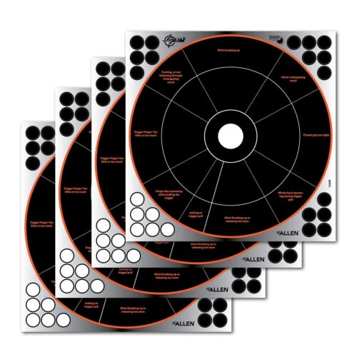 Allen EZ AIM Adhesive Handgun Trainer 12x12 4/ct