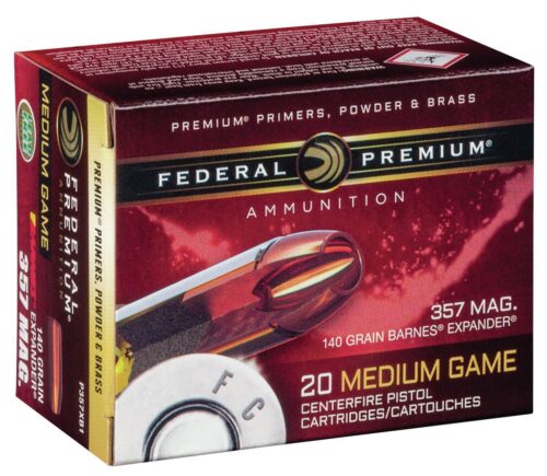 Federal P357XB1 Premium  357 Mag 140 gr Barnes Expander BRX 20 Pe