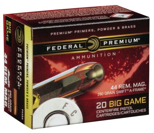 Federal P44SA Premium  44 Rem Mag 280 gr Swift A Frame 20 Per Box