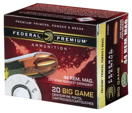 Federal P44XB1 Premium  44 Rem Mag 225 gr Barnes Expander BRX 20