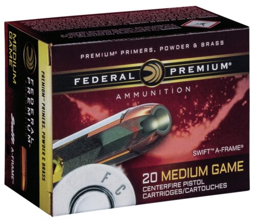 Federal P454SA Premium  454 Casull 300 gr Swift A Frame 20 Per Bo