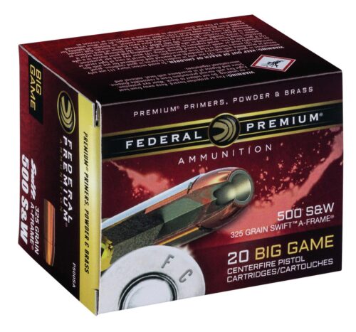 Federal P500SA Premium  500 S&W Mag 325 gr Swift A Frame 20 Per B