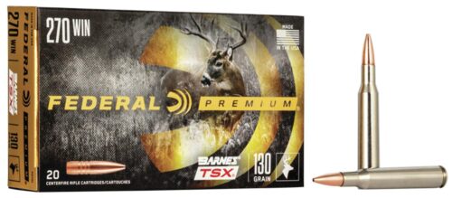 Federal P270L Premium  270 Win 130 gr Barnes TSX 20 Per Box/ 10 C