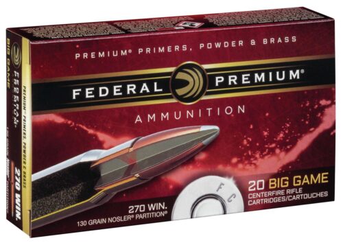 Federal P270P Premium  270 Win 130 gr Nosler Partition 20 Per Box