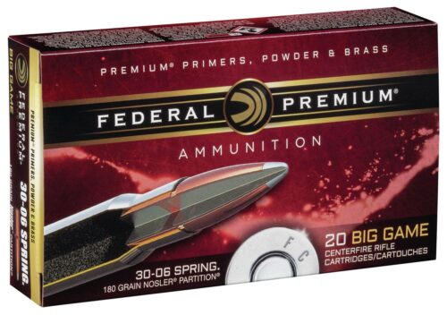 Federal P3006F Premium  30-06 Springfield 180 gr Nosler Partition