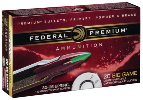 Federal P3006TC1 Premium  30-06 Springfield 180 gr Trophy Copper