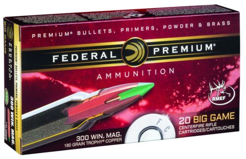 Federal P300WTC1 Premium  300 Win Mag 180 gr Trophy Copper 20 Per