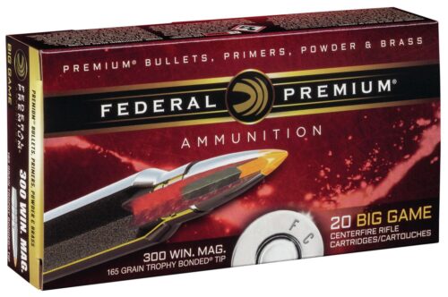 Federal P300WTT2 Premium  300 Win Mag 165 gr Trophy Bonded Tip 20