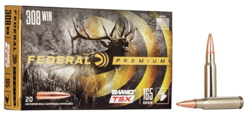 Federal P308H Premium  308 Win 165 gr Barnes TSX 20 Per Box/ 10 C