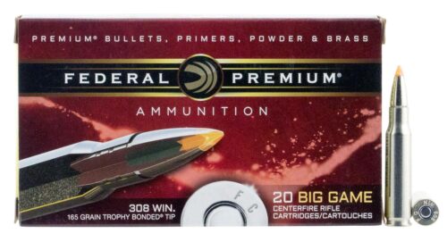 Federal P308TT2 Premium  308 Win 165 gr Trophy Bonded Tip 20 Per