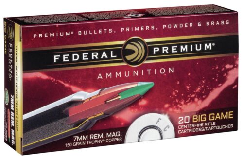 Federal P7RTC3 Premium  7mm Rem Mag 150 gr Trophy Copper 20 Per B