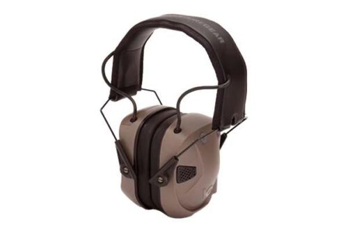 Pyramex Amp BT Electronic Earmuff 26dB Tan with Bluetooth