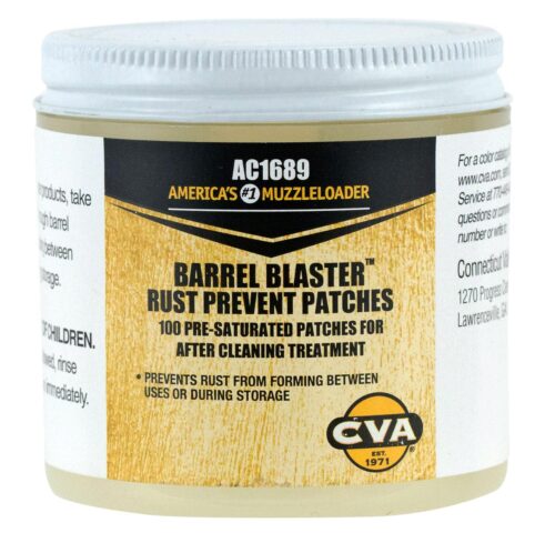 CVA AC1689 Barrel Blaster PreLubed Patches Against Rust and Corro