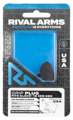 Rival Arms RA75G201A Grip Plug  Compatible w/Glock 19 Gen3, Black
