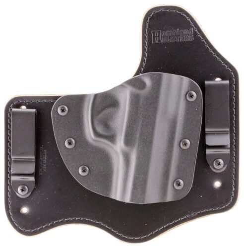 Homeland HLHSIGP228 Homeland Hybrid  IWB Black Leather Belt Clip