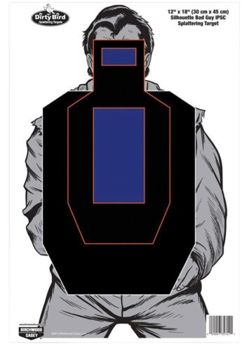 Birchwood Casey 35721 Dirty Bird Bad Guy IPSC Silhouette Tagboard