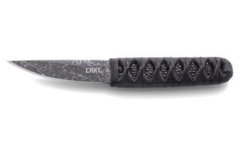 CRKT 2367 Obake  3.64 Fixed Plain Acid Etched Gray TiCN 8Cr14MoV