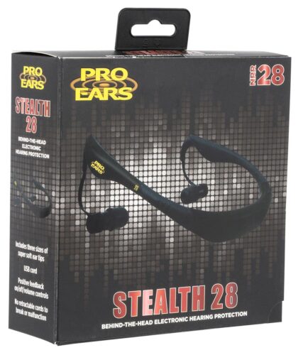 Pro Ears PEEBBLK Stealth 28  28 dB Behind The Head Black Adult 1