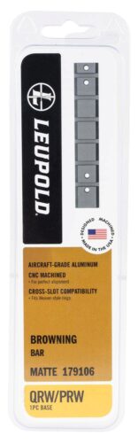 Leupold 179106 QRW Cross-Slot Base Matte Black Browning BAR