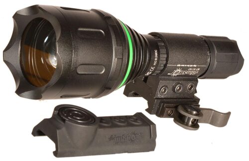 AimShot TZ980GR Wireless Flashlight (Green)  Matte Black 400 Lume