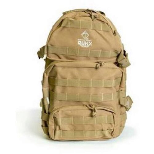 Rukx Gear ATICT3DT Tactical 3 Day Tan 600D Polyester w/ Molle Hoo