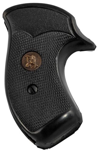 Pachmayr 03254 Compact Grip Checkered Black Rubber for S&W J Fram