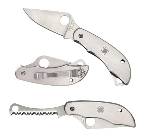 Spyderco C176P&S Clipitool  Silver Stainless Steel Folding 8Cr13M