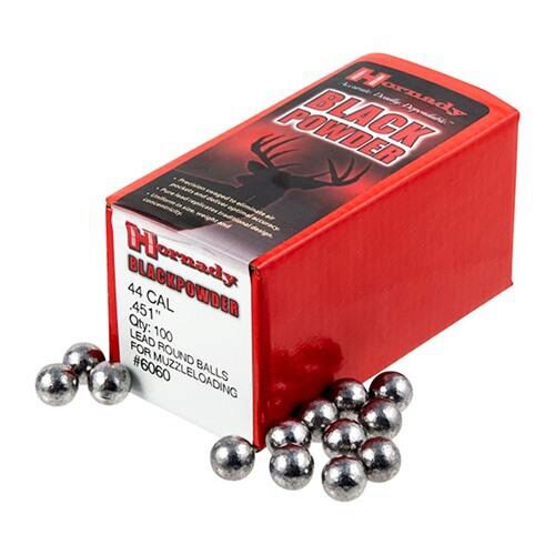 Hornady 6060 Black Powder Lead Balls 44 Cal .451 100 Per Box/ 25