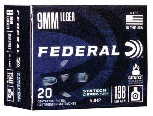 Federal S9SJT1 Syntech Defense 9mm Luger 138 gr Segmented Jackete