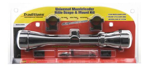 Traditions A1171 Muzzleloader Scope Pack 3-9x 40mm Duplex Reticle