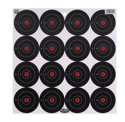 Birchwood Casey 35309 Dirty Bird  3 Bullseye Tagboard Hanging Bla