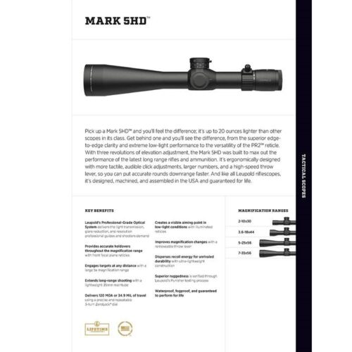 MARK 5HD 7-35X56MM RIFLE SCOPE