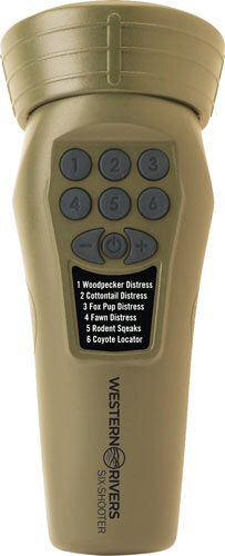 Western Rivers Mantis Six Shooter Electronic Game Call Brown Plas