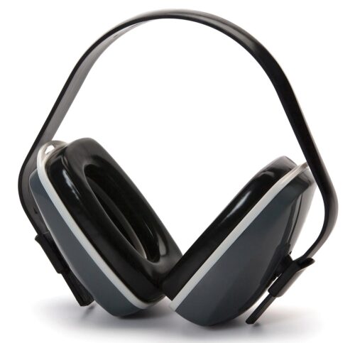 Pyramex PM2010 Ear Muff  Foam 22 dB Over the Head Gray/Black Adul
