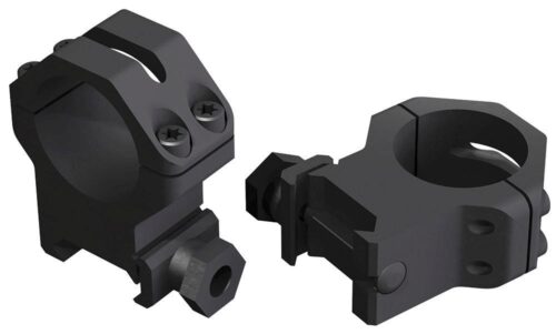 Weaver Mounts 48361 Four-Hole Skeleton Rings  Matte Black 1 High