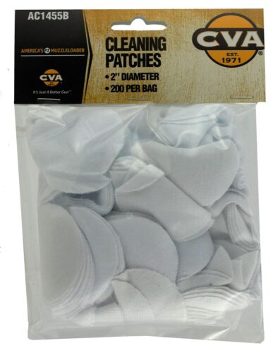 CVA AC1455B Cleaning Patches  2 Cotton 200 Per Pkg