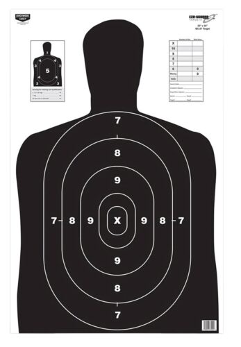 Birchwood Casey 37021 EZE-Scorer BC-27 Silhouette Paper Target 23