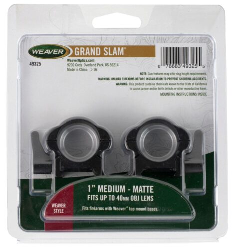 Weaver Mounts 49327 Lever Lok  Matte Black 1 Extra High