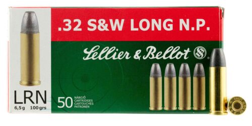 Sellier & Bellot SB32SWLA Handgun  32 S&W Long 100 gr Lead Round