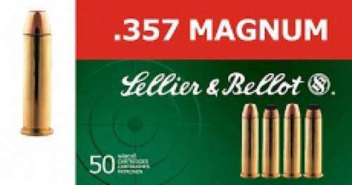 Sellier & Bellot SB357L Handgun  357 Mag 158 gr Lead Flat Nose 50