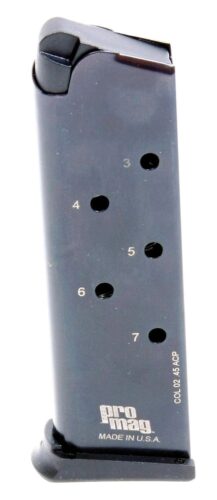 ProMag COL02 Standard  7rd 45 ACP Fits 1911 Government Blued Stee