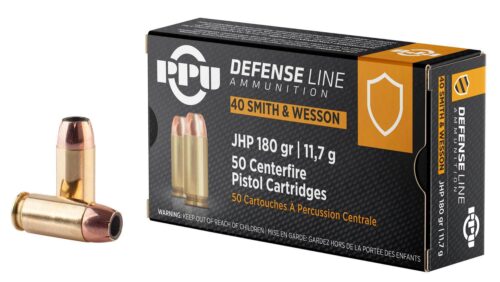 PPU PPD40 Defense  40 S&W 180 gr Jacket Hollow Point 50 Per Box/