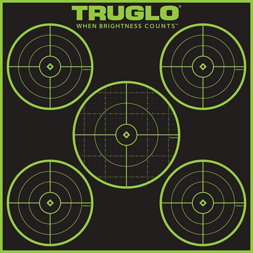 TruGlo TG11A12 Tru-See 5-Bull Target Black/Green Self-Adhesive He